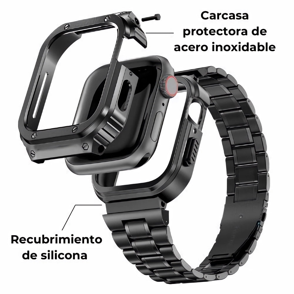 correa y carcasa acero apple watch